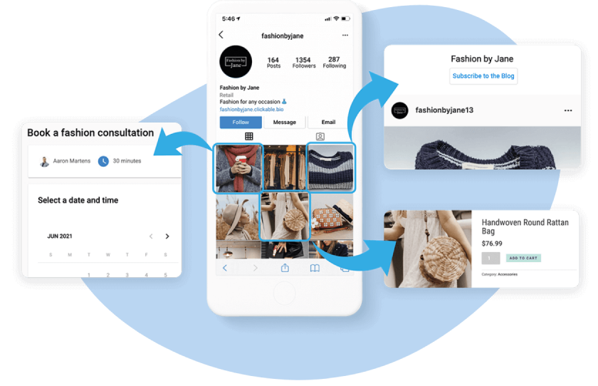 drive ecommerce through instagram with link in bio image