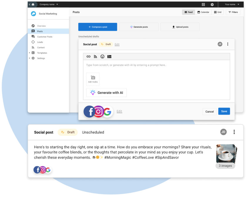 post once publish to many image